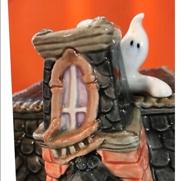 Fitz and Floyd Halloween boo house cookie jar - Picture 8 of 8